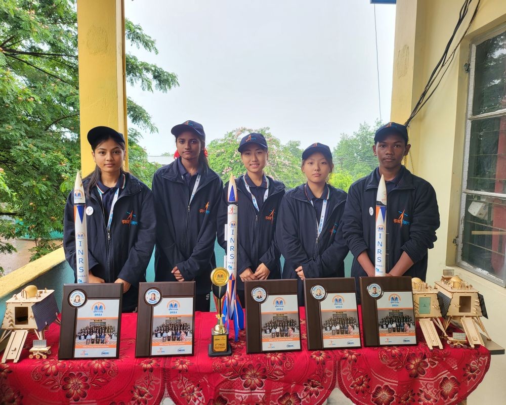 Students from St John School Diphupar ’B’, Chümoukedima at the Young Scientist Programme or YUVIKA (Yuva Vigyani Karyakram) held at NESAC Shillong from May 12-24.